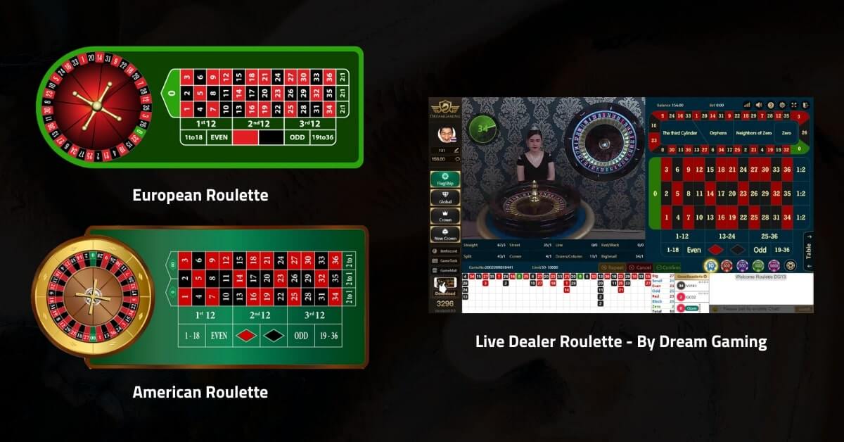 European Roulette, American Roulette, and Live Dealer Roulette