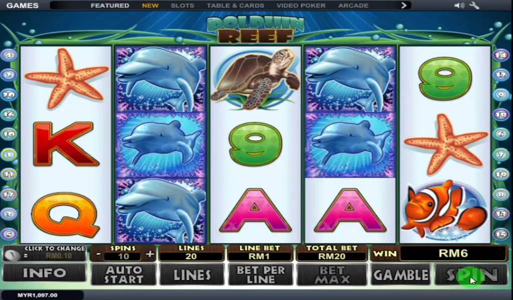 Dolphin Reef Free Spin